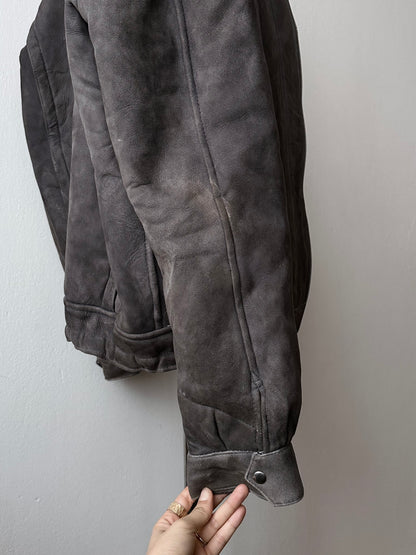 80s craft mouton bombar jacket