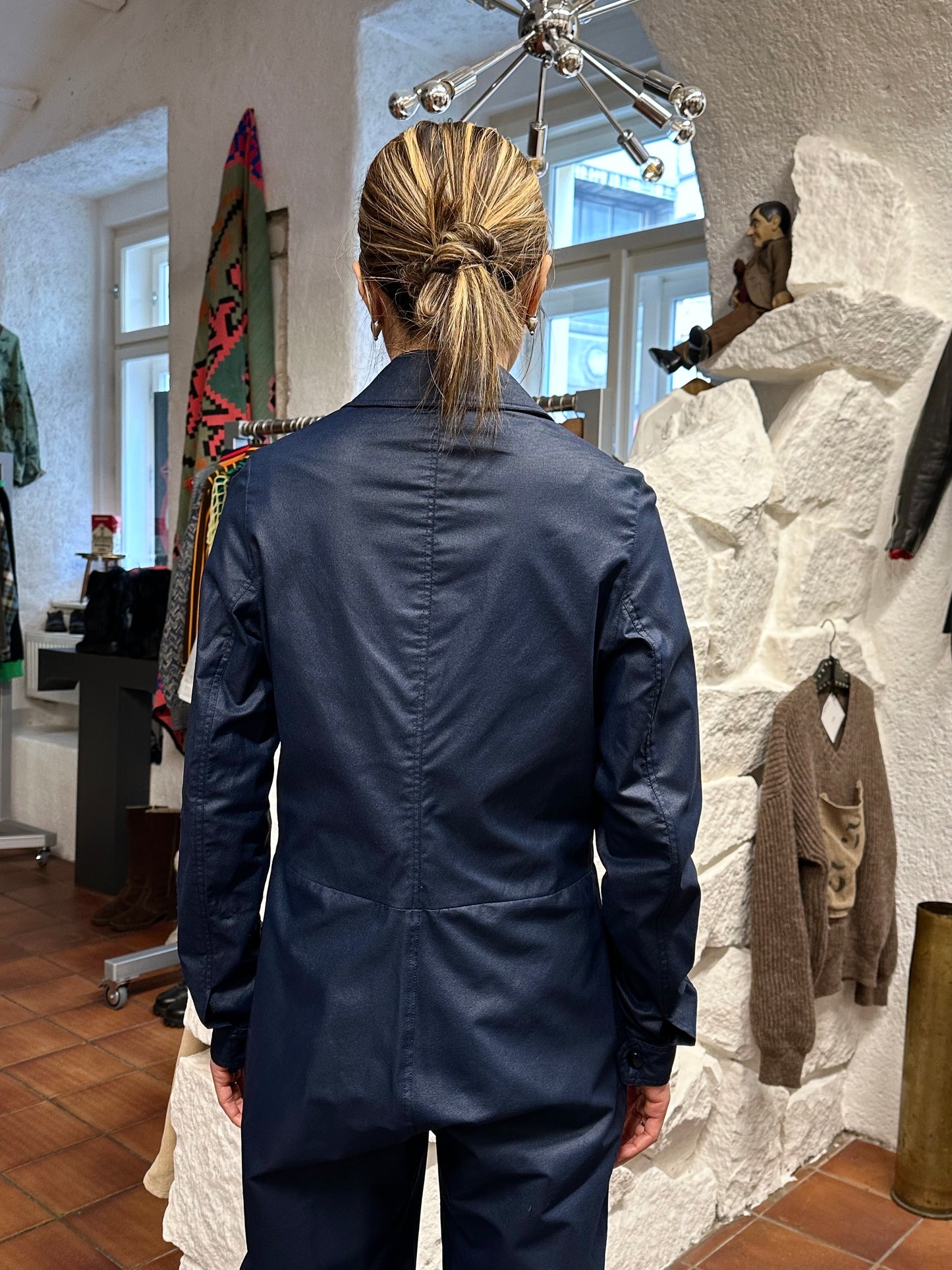 60-70s Michèle Rosier V de V nylon jumpsuit