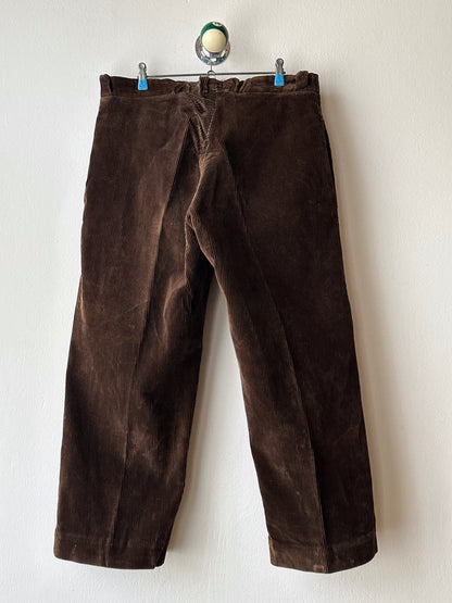 ~1940s French corduroy work trousers - w34