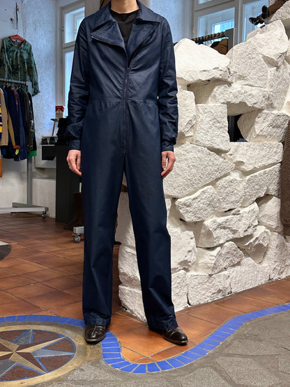 Michele Rosier V de V vintage vynal jumpsuit nylon jumpsuits ski suit wear navy 60s 70s 1960s 1970s 60's 70's 1960's 1970's Prague shop プラハ 古着屋