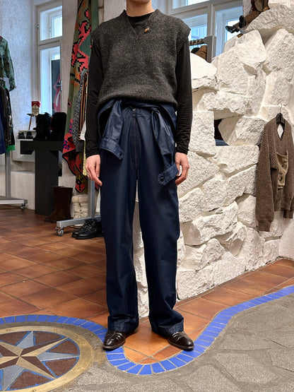 Michele Rosier V de V vintage vynal jumpsuit nylon jumpsuits ski suit wear navy 60s 70s 1960s 1970s 60's 70's 1960's 1970's Prague shop プラハ 古着屋