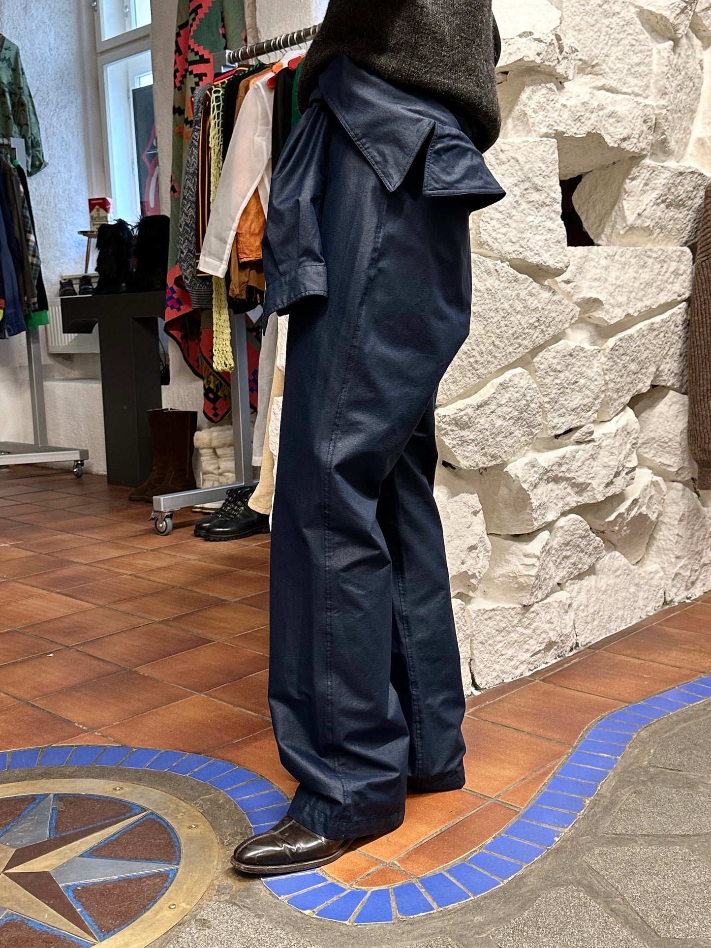 60-70s Michèle Rosier V de V nylon jumpsuit