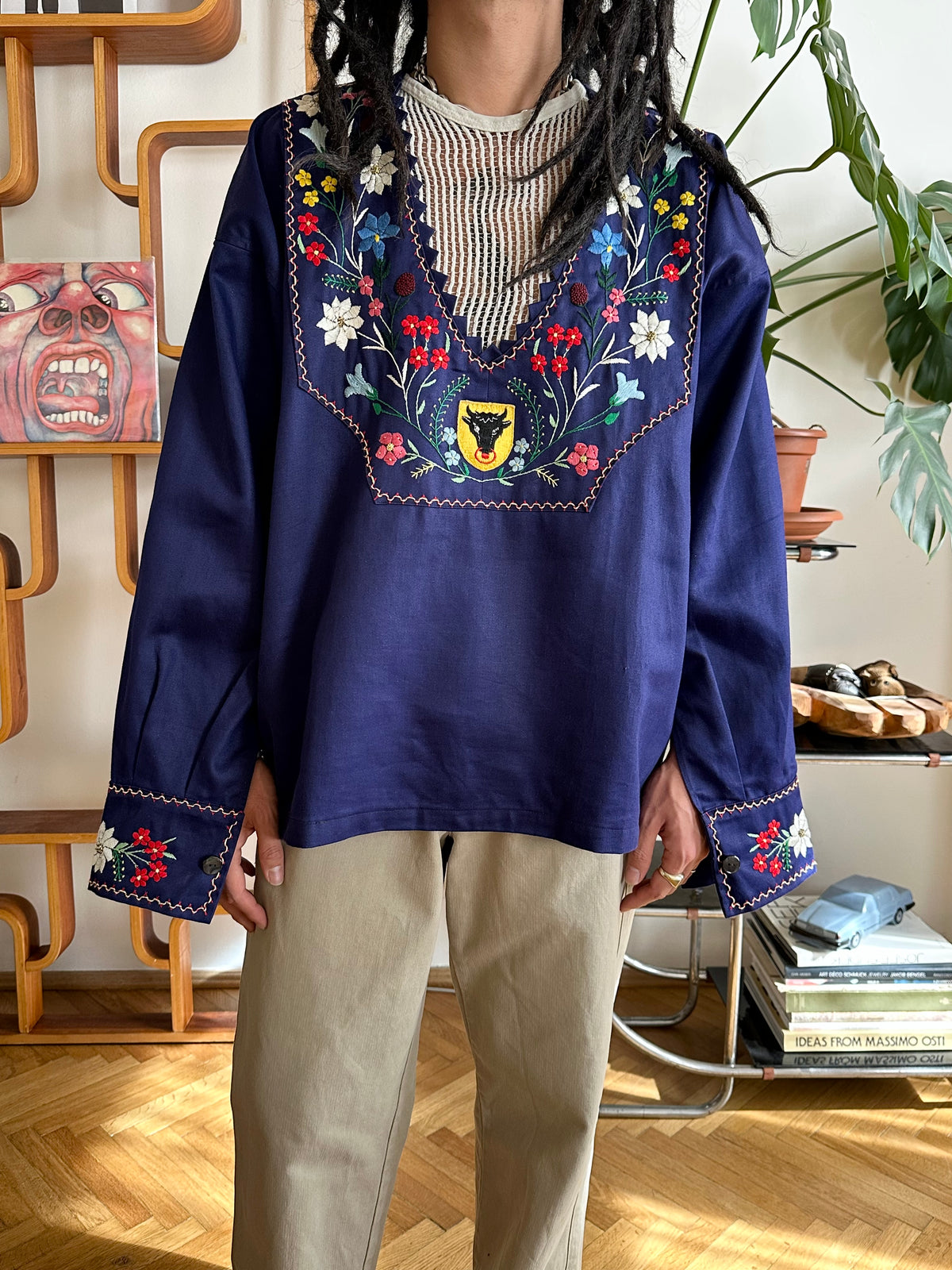 vintage embroidery smock
