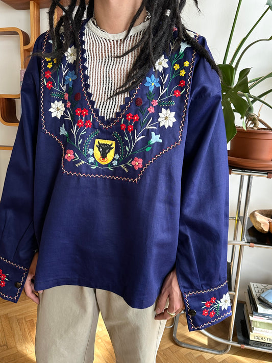 vintage embroidery smock