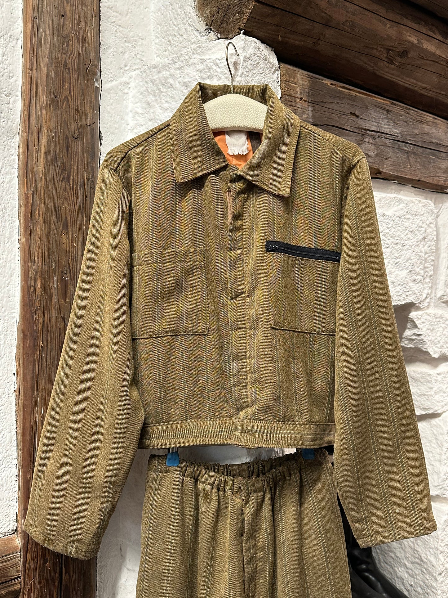 70s French work jumpsuit remake separate