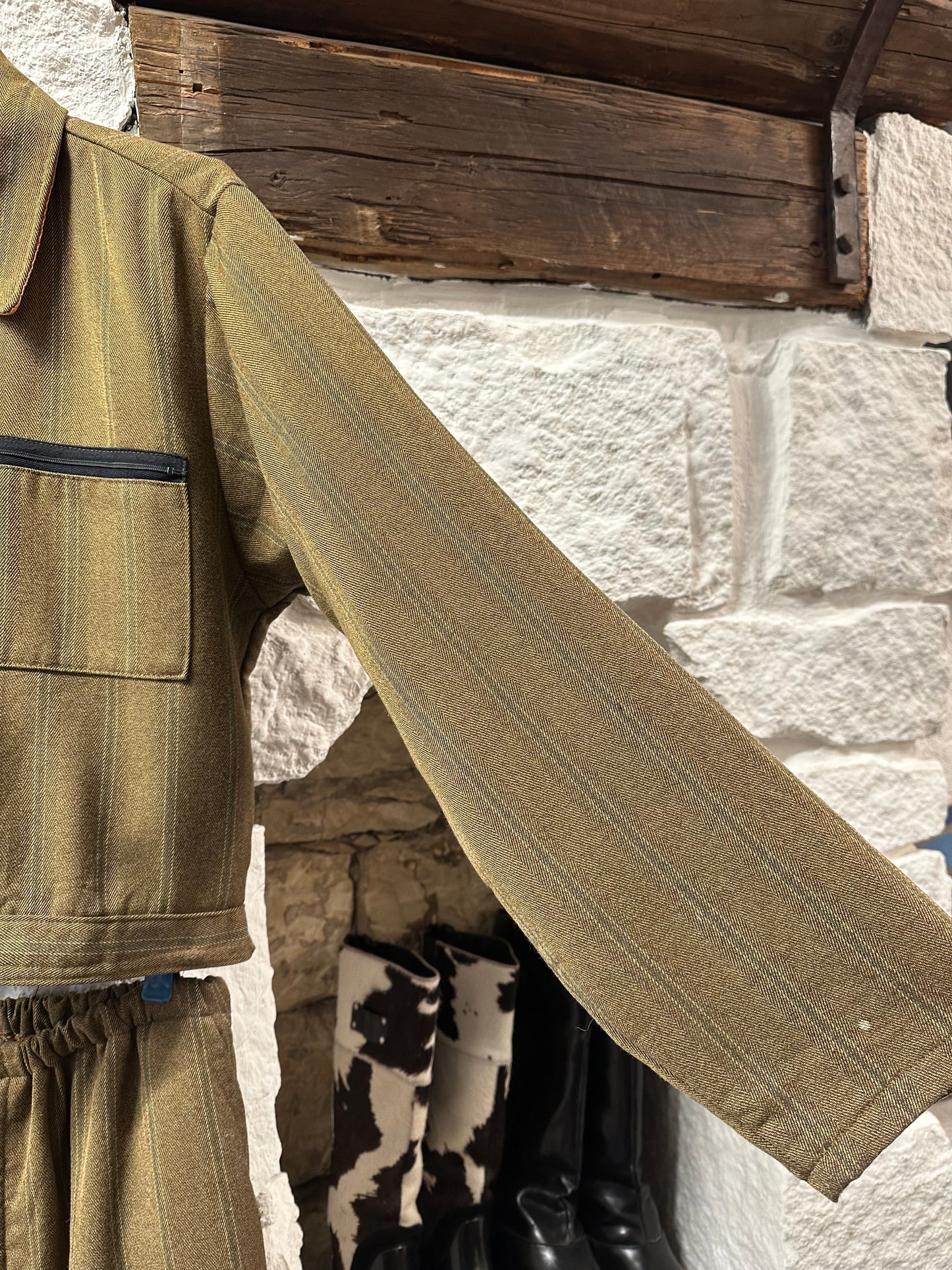 70s French work jumpsuit remake separate