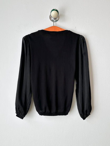 90s Christian Lacroix knit silk cardigan