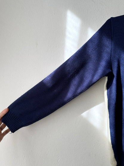 vintage zip-up knit cardigan with pockets