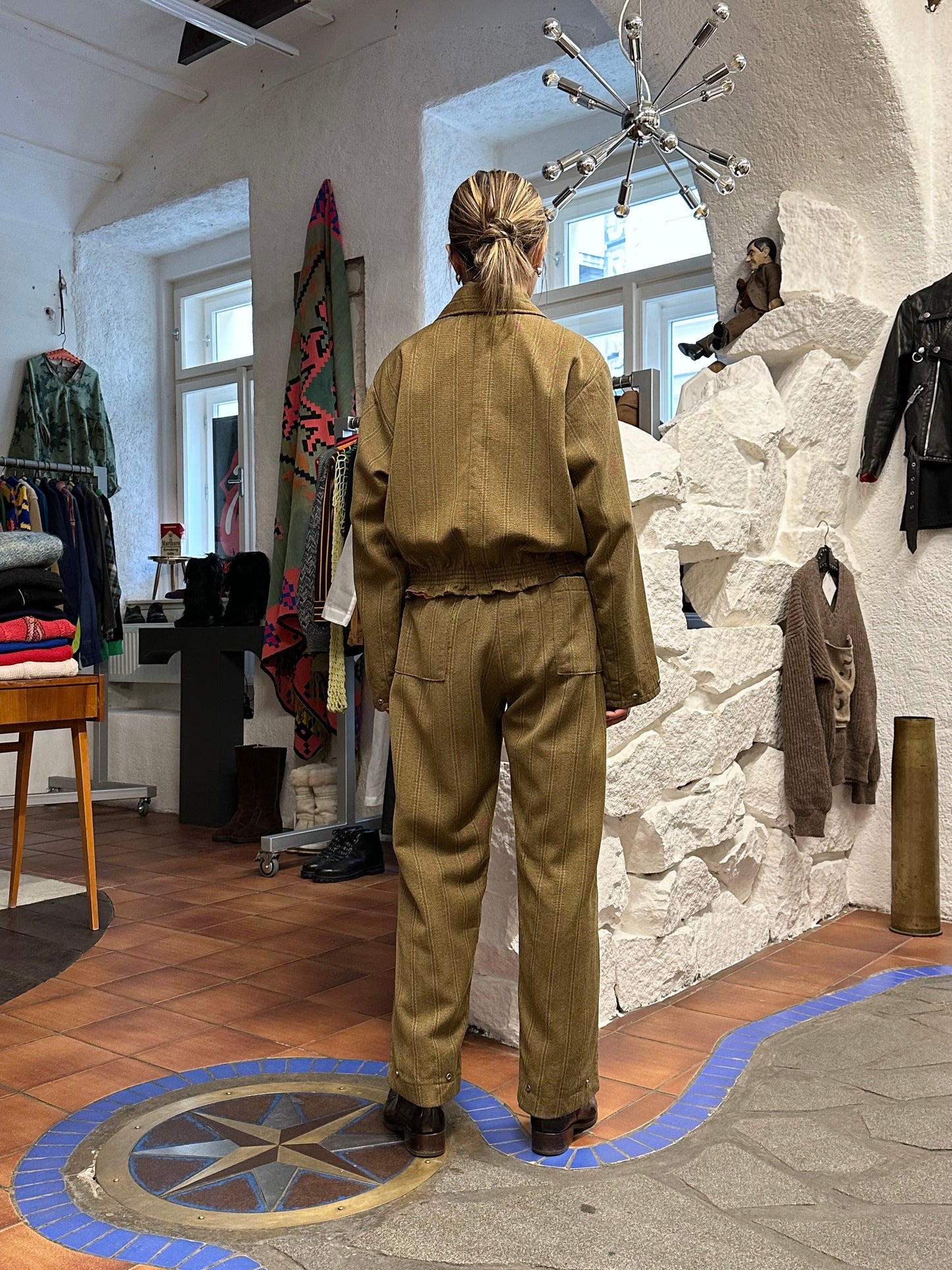 70s French work jumpsuit remake separate