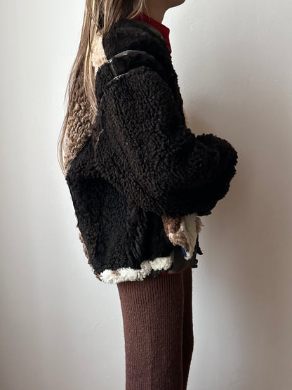 80s craft mouton bombar jacket