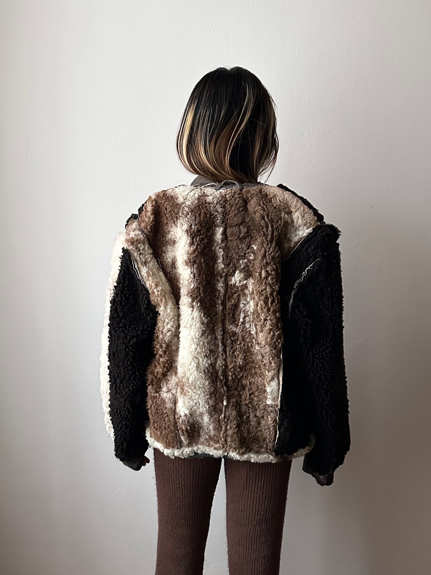 80s craft mouton bombar jacket