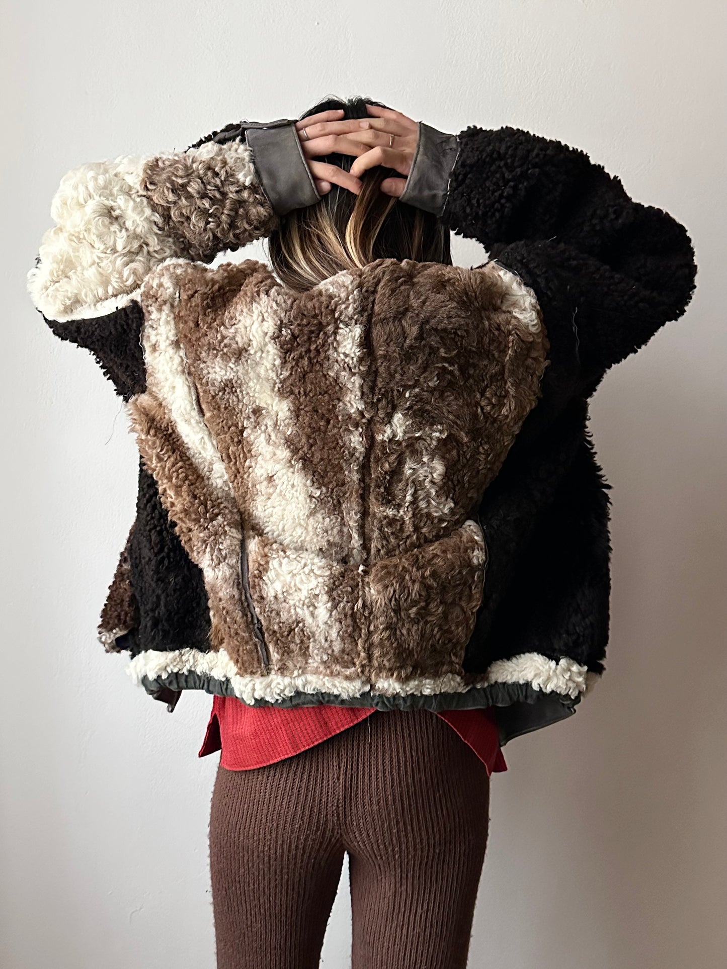 80s craft mouton bombar jacket