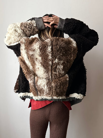 80s craft mouton bombar jacket