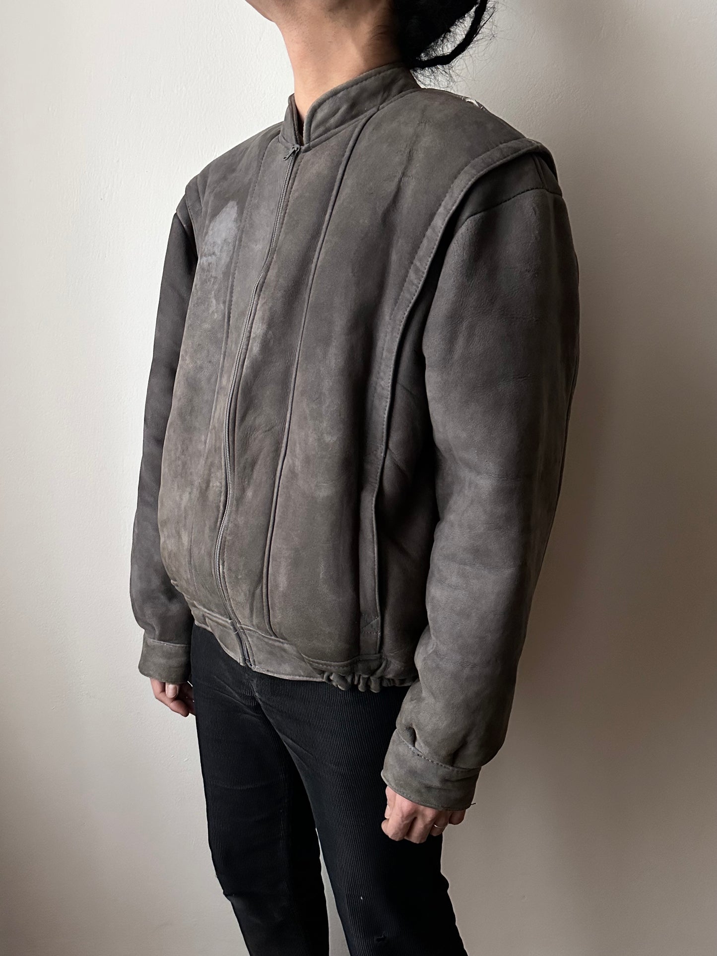 80s craft mouton bombar jacket