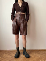 80s SARDAR London leather shorts