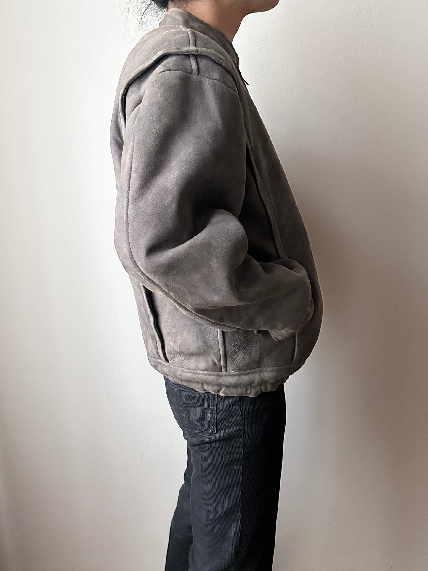 80s craft mouton bombar jacket