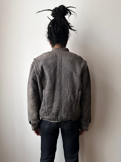 80s craft mouton bombar jacket