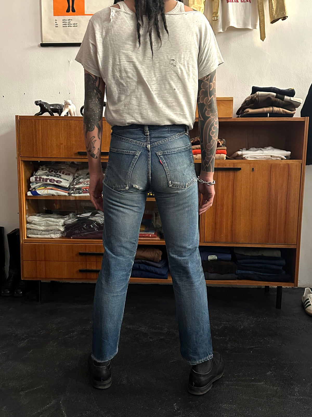 505 Big E 耳つき 60's 60年代 Levi's リーバイス 551ZXX ダブルエックス  過渡期 67年 68年 Vintage Jeans Denim Toto Praha Vintage clothing shop Antique shop 古着屋 プラハ Showroom appointment Prague ユーロ古着 ヨーロッパ古着 古着卸 ヴィンテージ