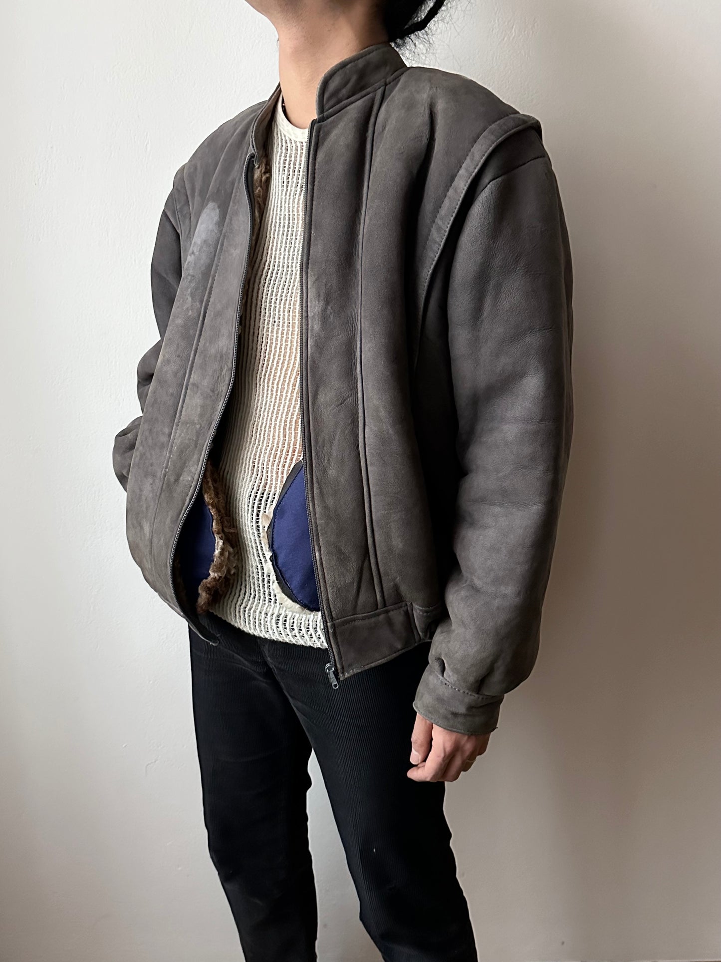 80s craft mouton bombar jacket