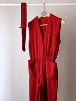 French designers red jumpsuits