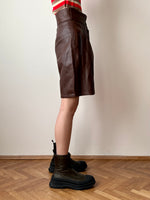 80s SARDAR London leather shorts