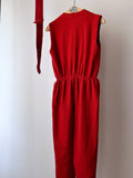 French designers red jumpsuits