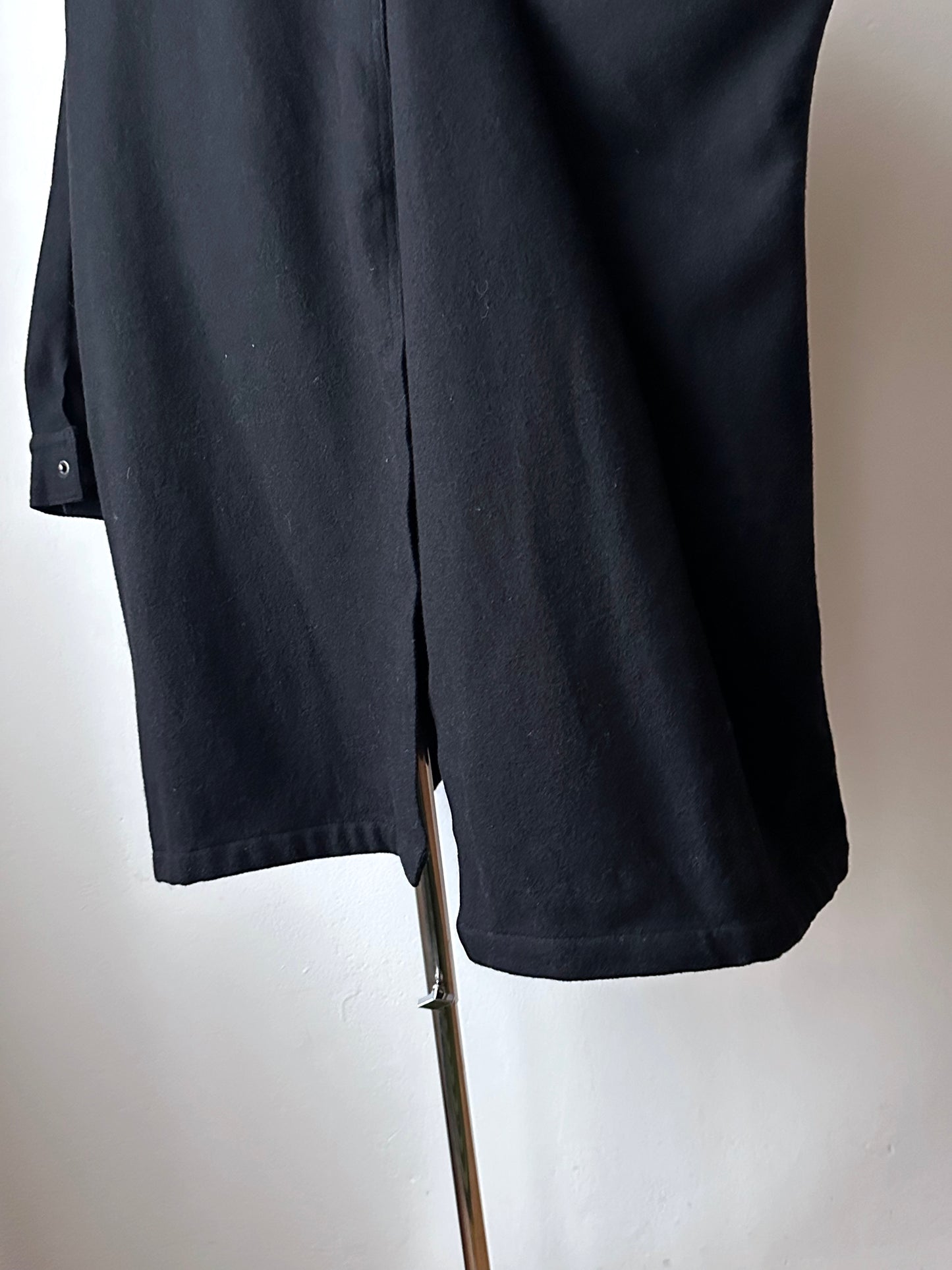 Black French wool/nylon coat