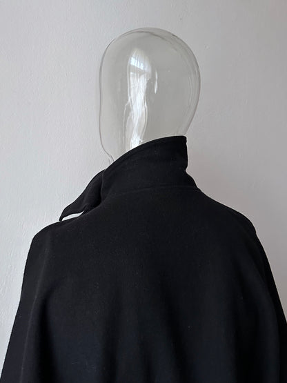 Black French wool/nylon coat