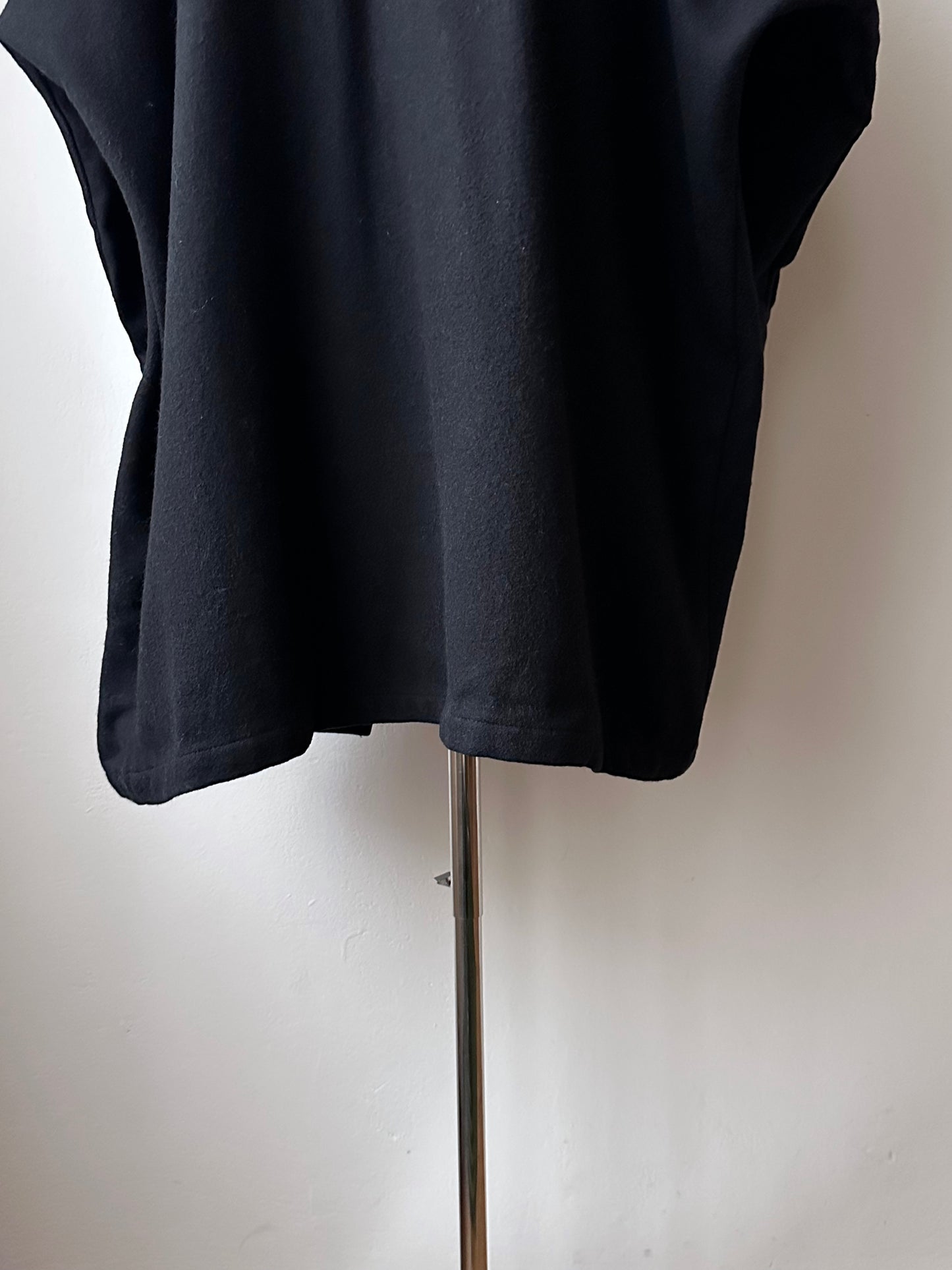 Black French wool/nylon coat