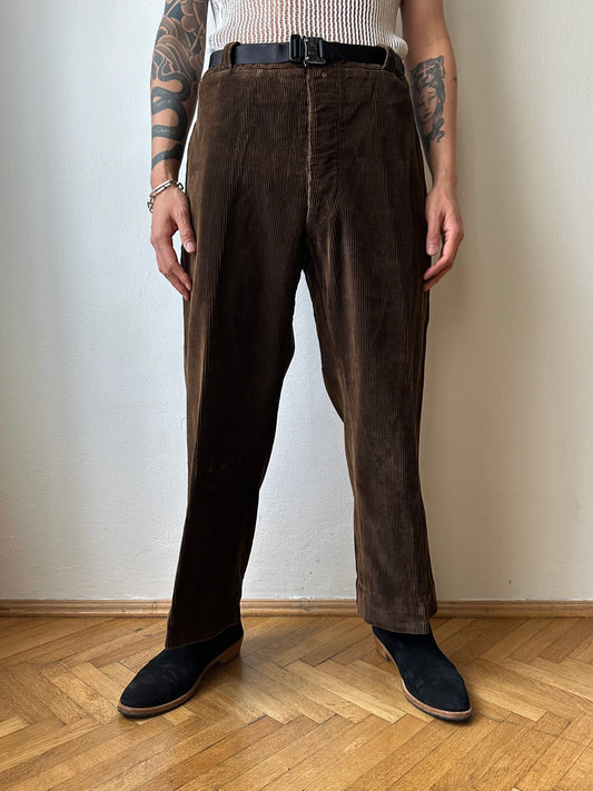 ~1940s French corduroy work trousers - w34