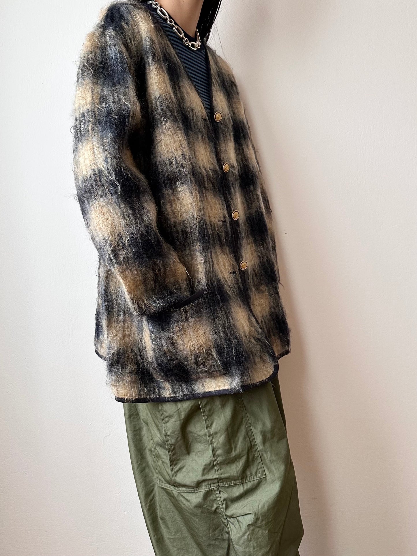 mohair wool cardigan