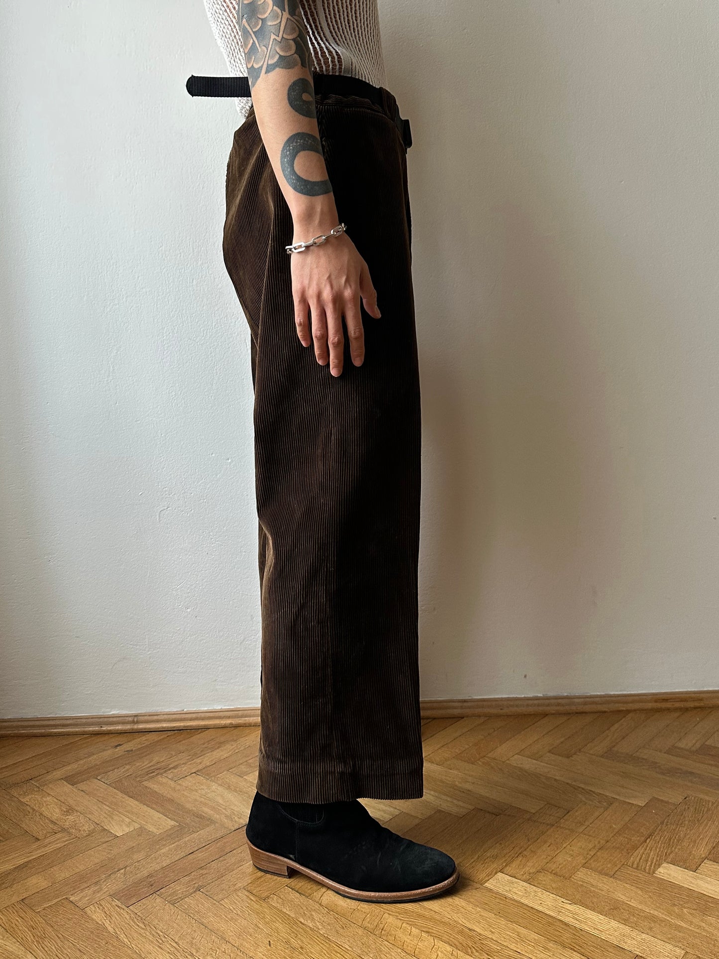 ~1940s French corduroy work trousers - w34