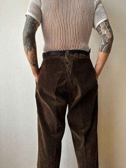 ~1940s French corduroy work trousers - w34
