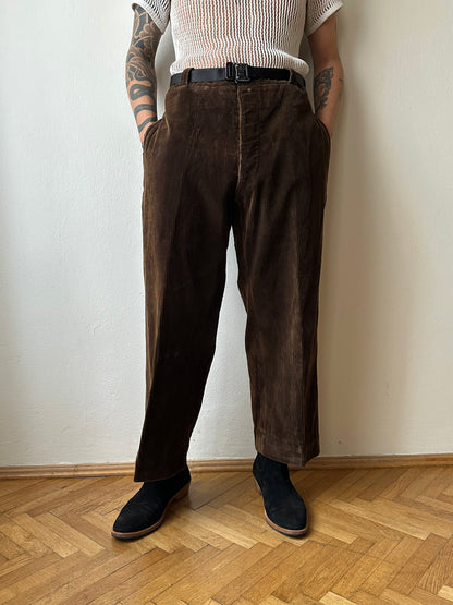 ~1940s French corduroy work trousers - w34