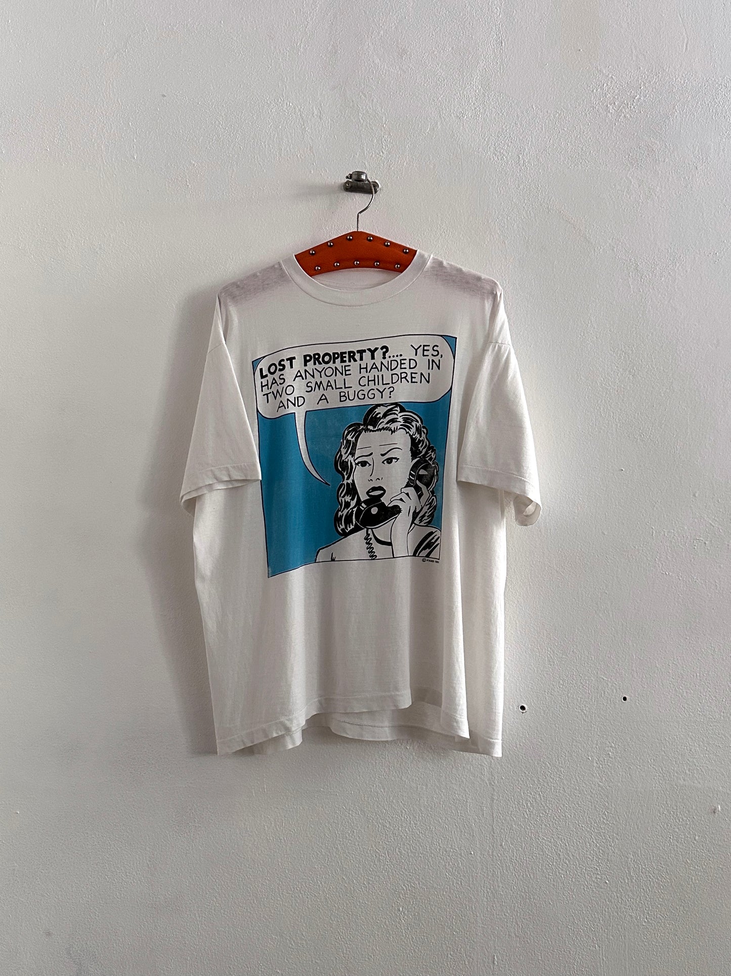 1991 Roy Lichtenstein 90's 90年代 91年 ロイ リキテンスタイン Tee T-shirt Vintage Tシャツ ヴィンテージ シングルステッチ Art Pop art ポップアート Toto Praha Vintage clothing store Antique shop Prague 古着屋 アンティークショップ プラハ ユーロ古着  ヨーロッパ古着 古着卸 
