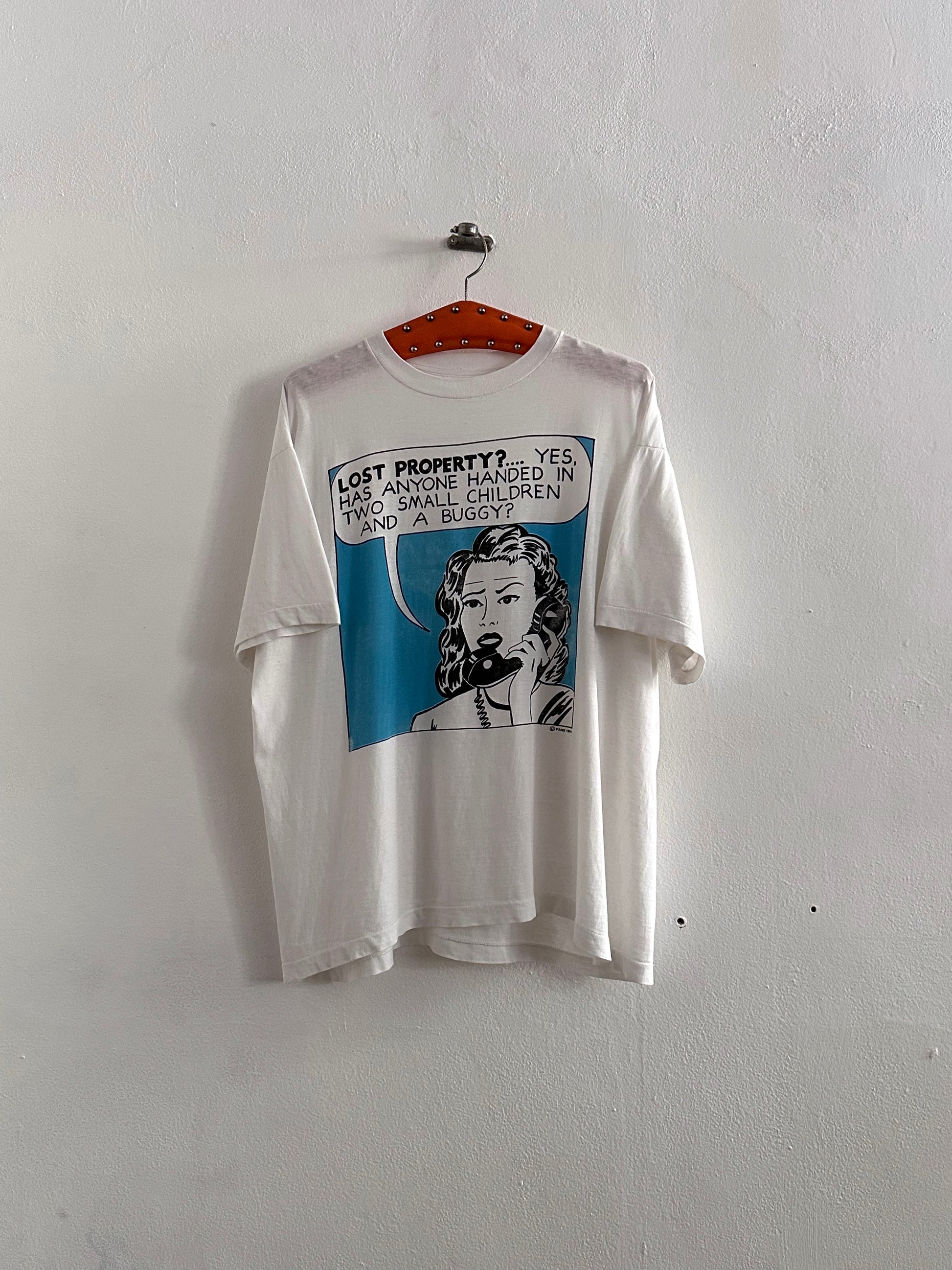 1991 Roy Lichtenstein 90's 90年代 91年 ロイ リキテンスタイン Tee T-shirt Vintage Tシャツ ヴィンテージ シングルステッチ Art Pop art ポップアート Toto Praha Vintage clothing store Antique shop Prague 古着屋 アンティークショップ プラハ ユーロ古着  ヨーロッパ古着 古着卸 
