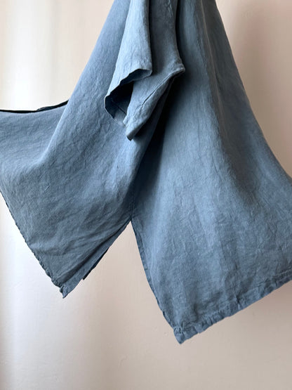 big boxy linen shirt