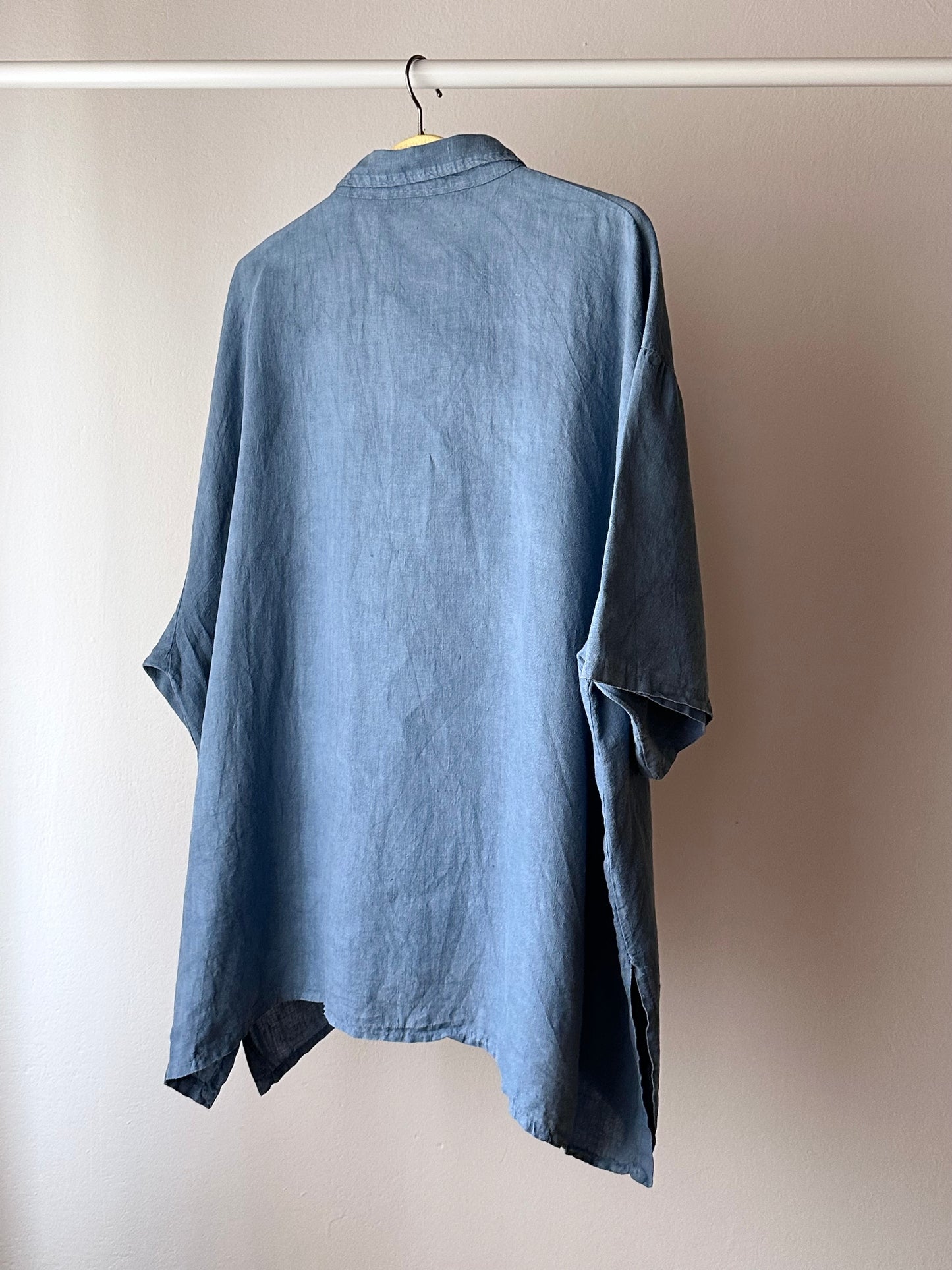 big boxy linen shirt