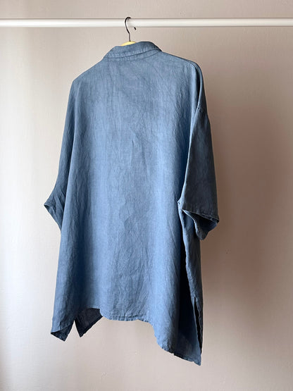 big boxy linen shirt