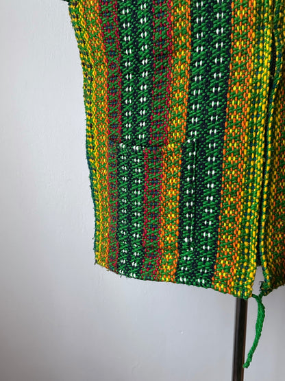 Handmade wool zip-up knit jacket