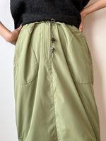 deadstock string skirt in matcha