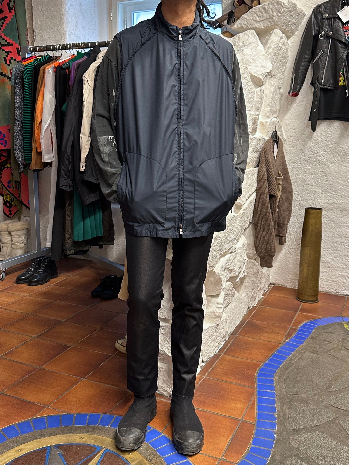 Hugo Boss Golf Vintage ヴィンテージ Y2k 2000's 2000年代 Toto Praha Prague Vintage clothing store 古着屋 古着 ユーロ古着 ヨーロッパ古着 プラハ テック modern モダン Nylon Jacket ナイロン 