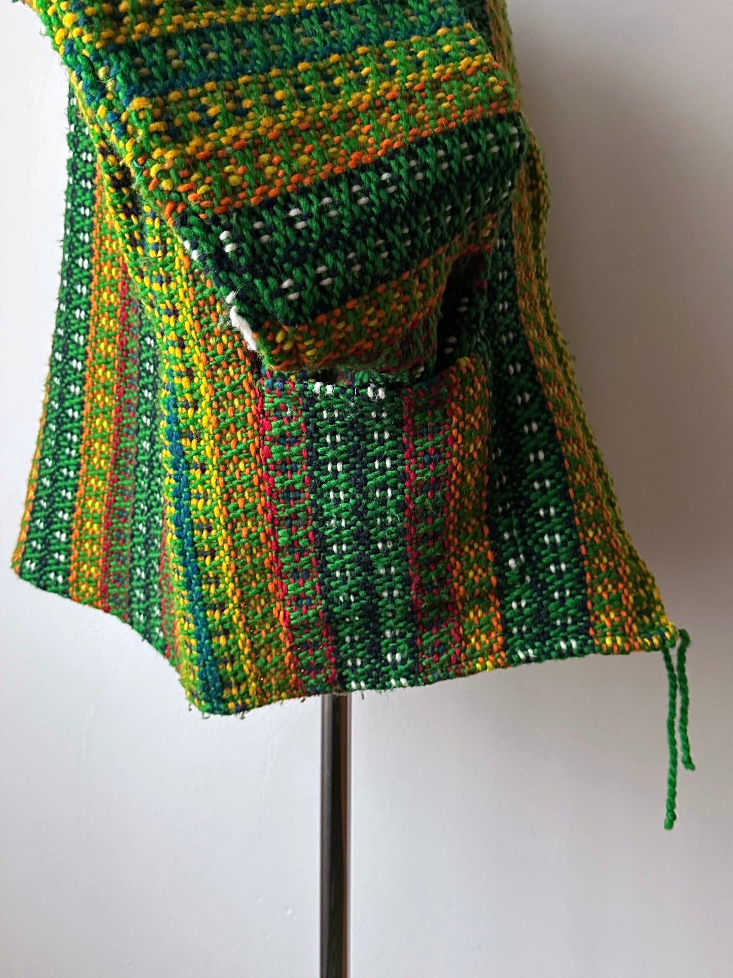 Handmade wool zip-up knit jacket