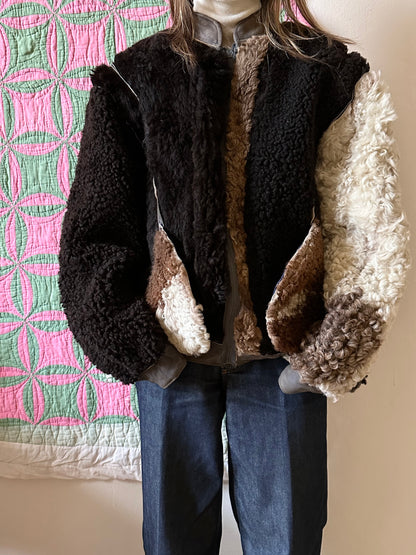 80s craft mouton bombar jacket