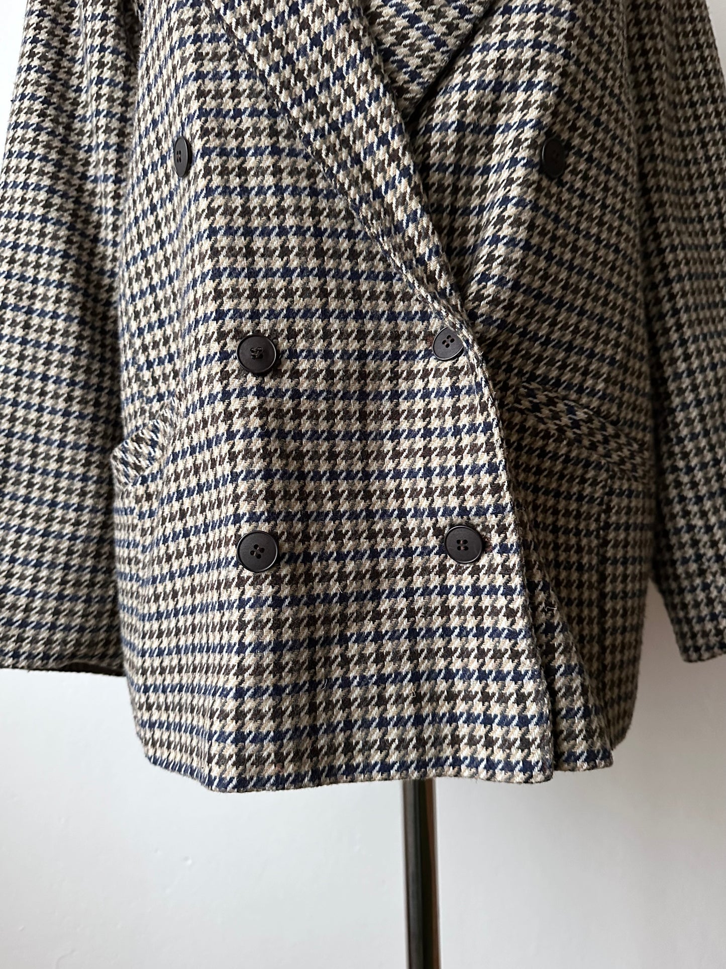 90s German houndstooth tailored jacket
