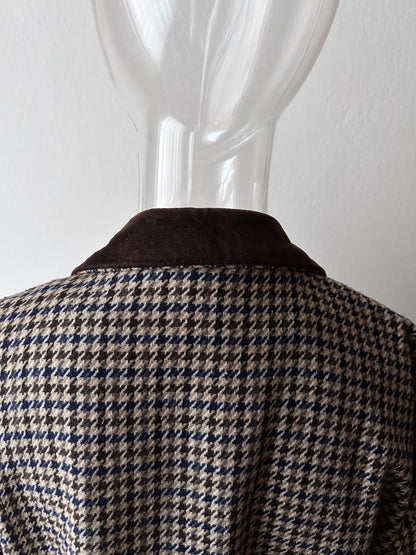 90s German houndstooth tailored jacket