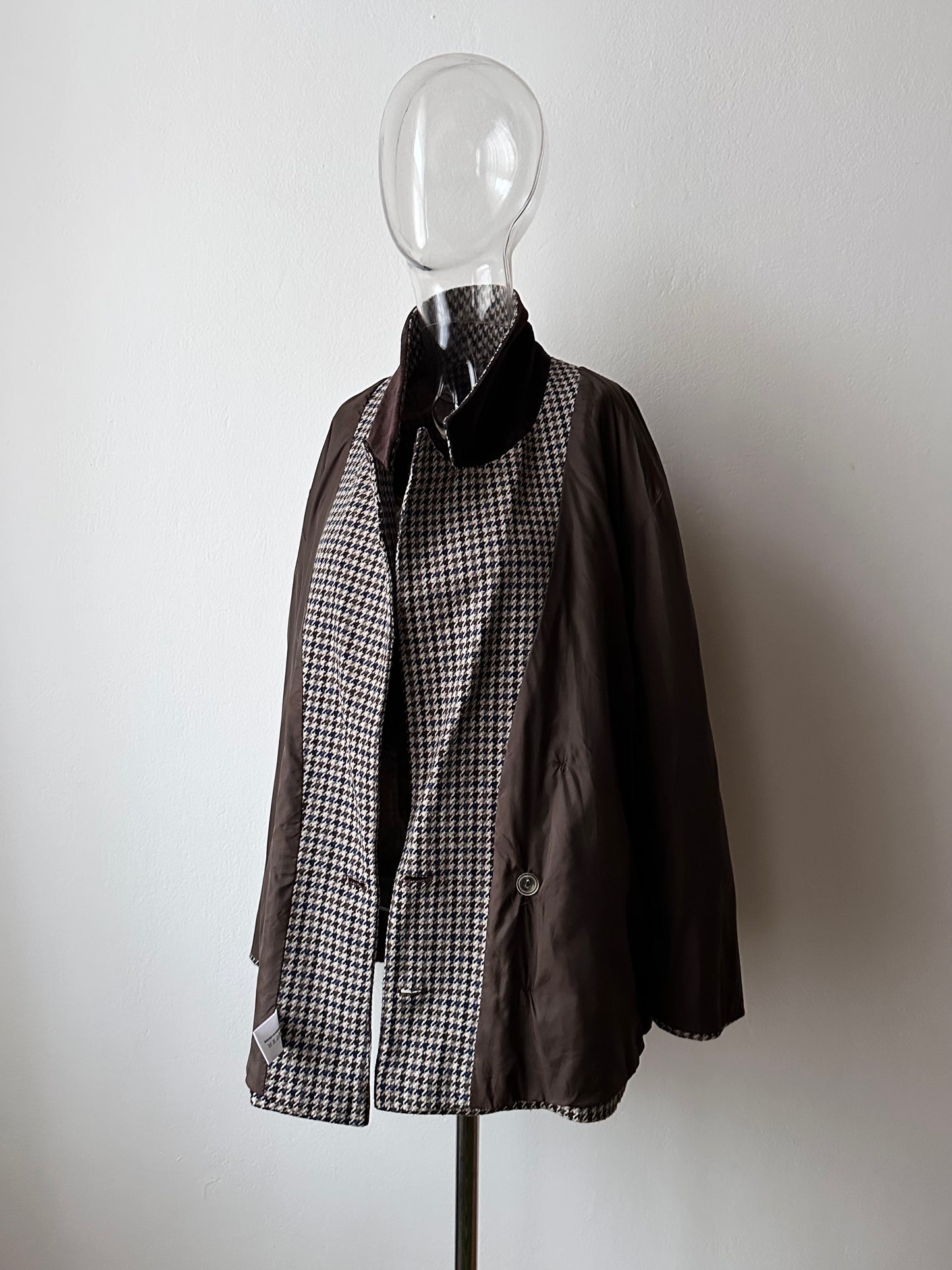 90s German houndstooth tailored jacket