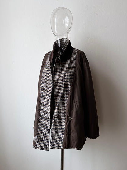 90s German houndstooth tailored jacket