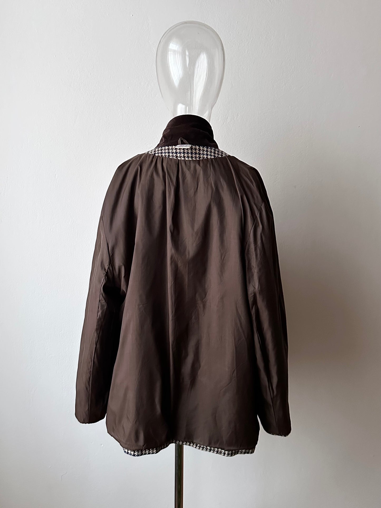 90s German houndstooth tailored jacket