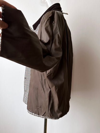 90s German houndstooth tailored jacket